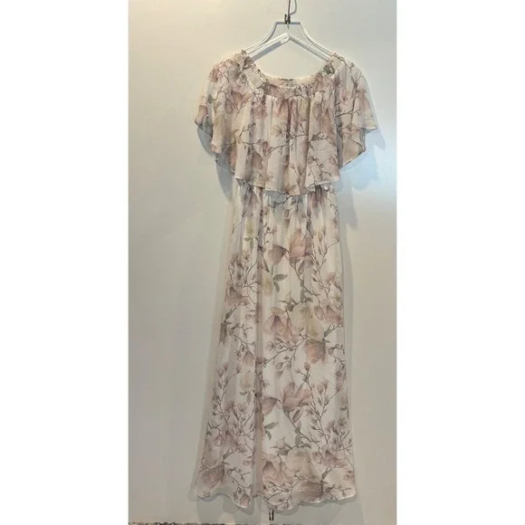 Show Me Your Mumu Hacienda Maxi Dress Floral Off Shoulder Womens Size Large - Picture 2 of 5